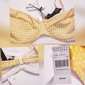 Onia Yellow Plaid Top